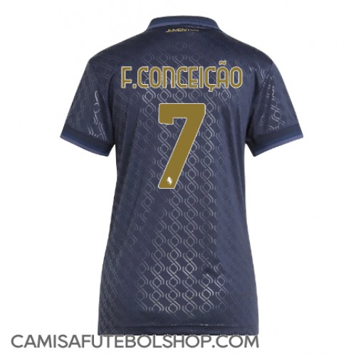 Camisa de time de futebol Juventus Francisco Conceicao #7 Replicas 3º Equipamento Feminina 2024-25 Manga Curta